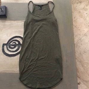 Forever 21 hunter green slip dress